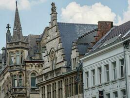 the city of Gent in Belgium at night photo