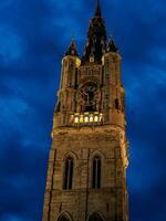 the city of Gent in Belgium at night photo