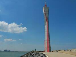 el ciudad de Ostende y el Belga costa foto