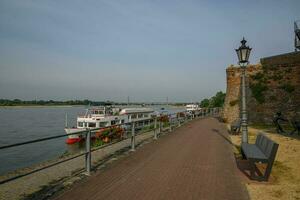 Ress city at the rhine river photo