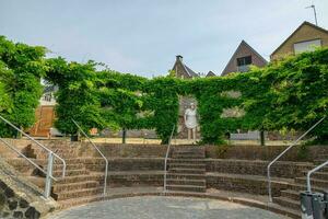 Ress city at the rhine river photo