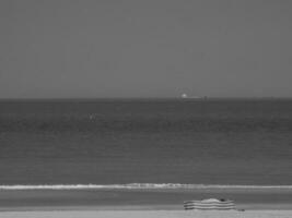 the beach of De Haan at the north sea photo