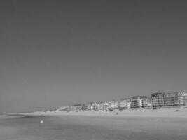 the beach of De Haan in Belgium photo