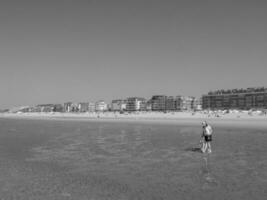 the beach of De Haan in Belgium photo