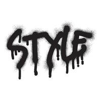 Graffiti style text  with black spray paint vector