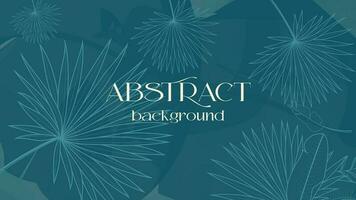 abstract color background and thin line leaves design vector