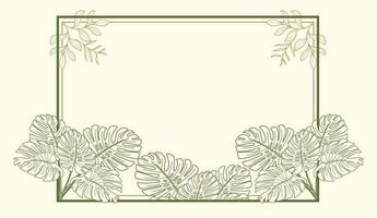 decorative plant frame writing name invitation couple name document name vector