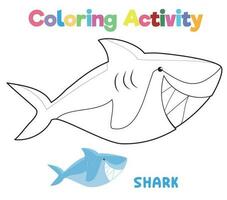 Coloring animal worksheet page. Fun activity for kids. Educational printable coloring worksheet. Coloring activity for children. Vector illustration.