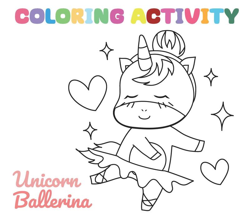 Ballerina Coloring Page Vector Art, Icons, and Graphics for Free Download