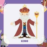 Kingdom Flashcard Collection. Vector file.