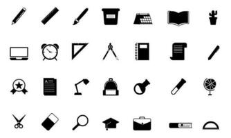 Black and white study icon vector
