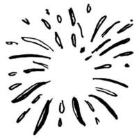 hand drawn of doodle starburst, sunburst, firework, explosion set. doodle design element. vector illustration