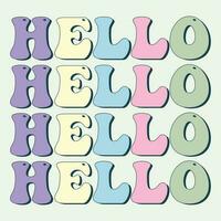 HELLO. Vector hand drawn lettering. Isolated on white background.
