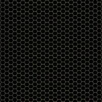 A black and gold background with a hexagon pattern. vector