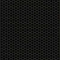 A black and gold background with a hexagon pattern. vector