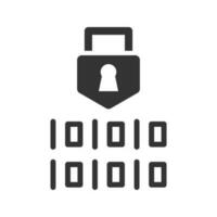 Data encryption icon vector