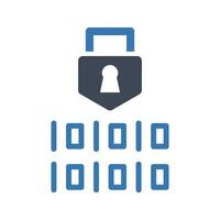 Data encryption icon vector