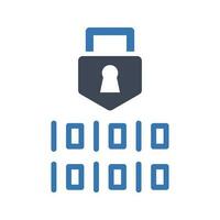 Data encryption icon vector