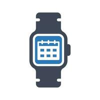 reloj inteligente calendario icono vector