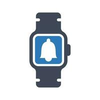 Smartwatch alarm icon vector