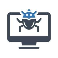 Computer virus icon vector