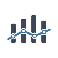 Business graph icon vector