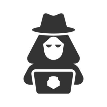icono de pirata informático vector