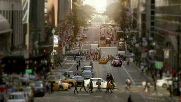 Time lapse of people walking in urban city metropolis at rush hour traffic video