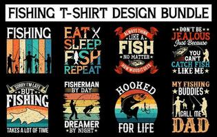 Fishing vintage t shirt design bundle, vintage fishing t shirt set graphic illustration vector