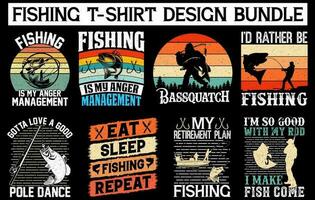 Fishing t shirt design bundle, Fishing vintage t shirt collection, vintage fishing tshirt set graphic illustration, Fishing vector emblem