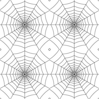 black white spiderweb seamless pattern
