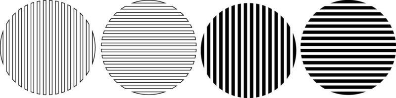 black white circle of lines