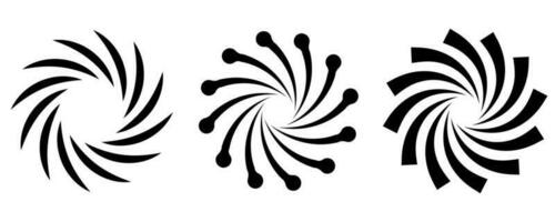 vortex icon set isolated on white background vector