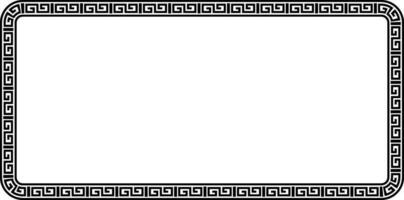 rectangular greek frame with copy space for text or design vector