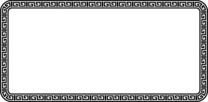 rectangular greek frame with copy space for text or design vector