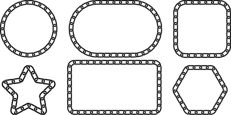 black white chain link frame set