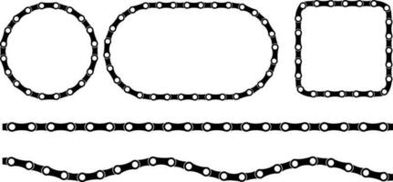 bicycle chain frame with copy space vector