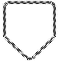 negro blanco béisbol hogar plato puntadas marco vector