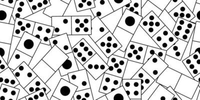 black white dominoes seamless pattern vector