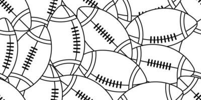 black white american football ball seamless pattern vector