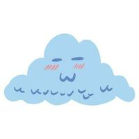 Adorable Cute Cloud illustration ,good for graphic design resources, children book, cover books, posters, pamflets, stickers and more. vector