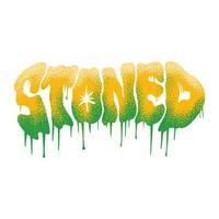 Melting Text Handlettering Stoned, three color combination ,good for graphic design resouces, events, posters, tempates, prints, posters, and more. vector