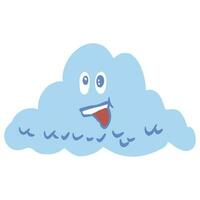 Crazy Face Cute Cloud illustration ,good for graphic design resources, children book, cover books, posters, pamflets, stickers and more. vector