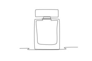 Continuous one line drawing  packaging bottle concept. Single line draw design vector graphic illustration.