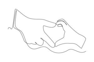 Continuous one line drawing World Heart Day concept. Single line draw design vector graphic illustration.