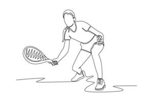 Continuous one line drawing Youth Sports concept. Single line draw design vector graphic illustration.