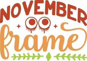 November frame Best SVG Design Quality vector