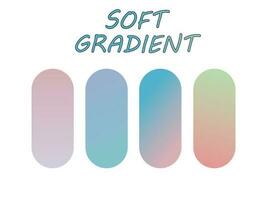 Soft color palette, soft color gradation collection, gradation color palette for design vector