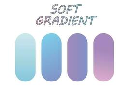 Soft color palette, soft color gradation collection, gradation color palette for design vector