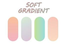 Soft color palette, soft color gradation collection, gradation color palette for design vector